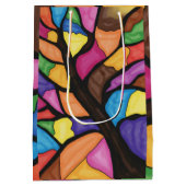Stain glass tree art  ミディアムペーパーバッグ (裏面)