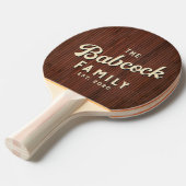 Stained Bamboo Retro Family Name & Year 卓球ラケット (正面アングル)