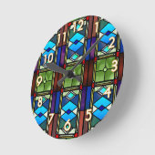 Stained Glass ラウンド壁時計 (傾斜)