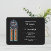  stained glass 牧師 任命 招待状 (スタンド正面)