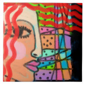 Stained Glass Abstract Digital Painting タイル (正面)