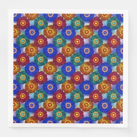 Stained Glass Abstract Red Green Blue Orange (正面)