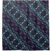Stained Glass Acrylic Pour Inspired Shower Curtain シャワーカーテン (正面)