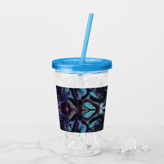 Stained Glass Acrylic Pour Tumbler アクリルタンブラー (アイス裏面)