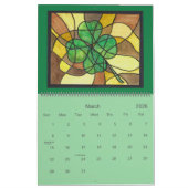 Stained Glass Art Calendar カレンダー (3月 2026)