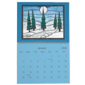 Stained Glass Art Calendar カレンダー (1月 2026)