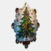 Stained Glass Art Christmas Tree Ornament  オーナメントカード (右)