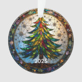 Stained Glass Art Christmas Tree Ornament  オーナメント (正面)