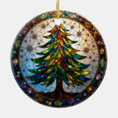 Stained Glass Art Christmas Tree Ornament  セラミックオーナメント (裏面)