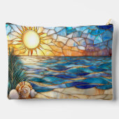 Stained Glass Beach Sunset Accessory Pouch アクセサリーポーチ (裏面)