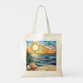 Stained Glass Beach Sunset Tote Bag トートバッグ (裏面)