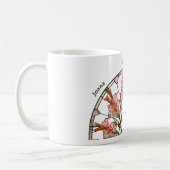 Stained Glass Birth Flower August Gladiolus Name コーヒーマグカップ (左)