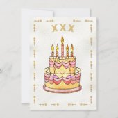 Stained Glass Birthday Party Cake Tarot Card 招待状 (裏面)