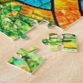 Stained Glass Black Woman Art Mosaic Jigsaw Puzzle ジグソーパズル (側面)