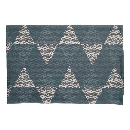 Stained Glass Blue Diamond 枕カバー (正面)