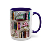 Stained Glass Bookshelf Mug | Book Lover Gift マグカップ