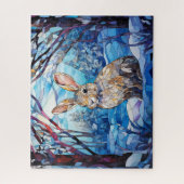 Stained Glass Bunny ジグソーパズル (縦)