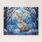 Stained Glass Bunny ジグソーパズル (横)