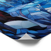 Stained Glass Bunny ポスター (角)