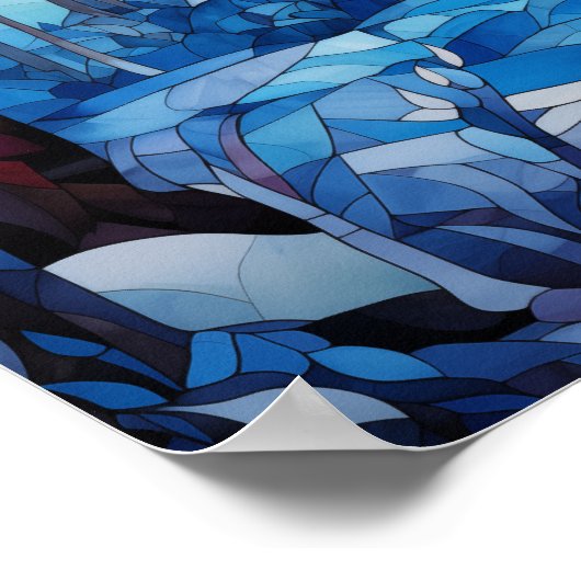 Stained Glass Bunny ポスター (角)