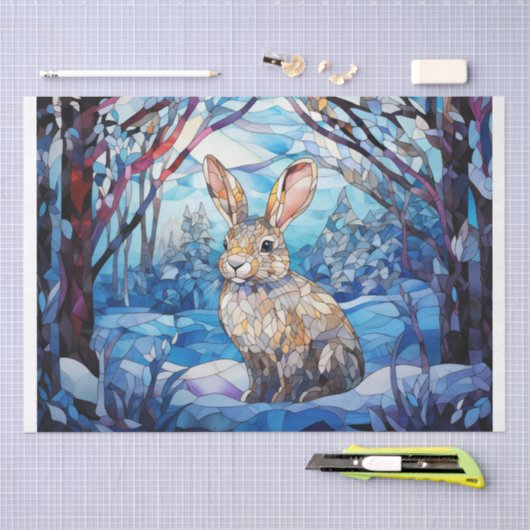 Stained Glass Bunny 薄葉紙 (クラフト)