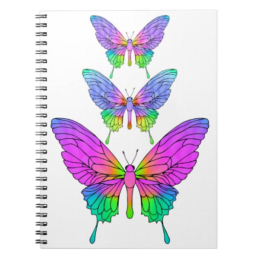 Stained Glass Butterflies Notebook ノートブック (正面)