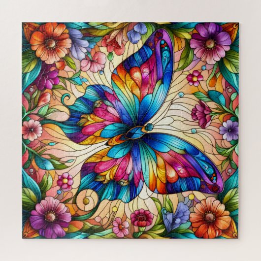 Stained Glass Butterfly ジグソーパズル (横)