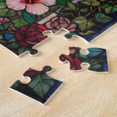 Stained Glass Butterfly Garden Jigsaw Puzzle ジグソーパズル (側面)