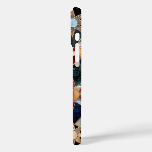 Stained Glass Celestial iPhone Case Moon Stars  Case-Mate iPhoneケース (裏面 / 左)