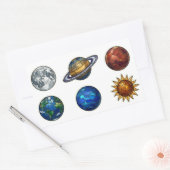 Stained Glass Celestial Planets Sticker Set 長方形シール (封筒)