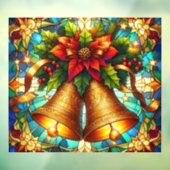 Stained Glass Christmas Bells Window Cling ウィンドウサイン (シート3)