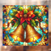 Stained Glass Christmas Bells Window Cling ウィンドウサイン (シート2)