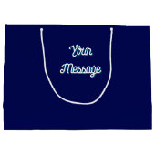 Stained-Glass Christmas Orange Tabby Cat ラージペーパーバッグ (裏面)