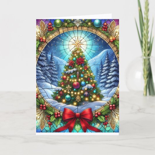 Stained Glass Christmas Tree シーズンカード (正面)