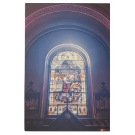 Stained Glass Church Window メタルプリント