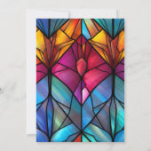 Stained Glass Church Window Wedding 招待状 (裏面)