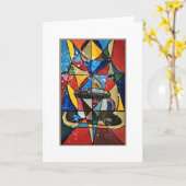 Stained Glass Coffee Mug Acrylic Artwork カード (黄色い花)