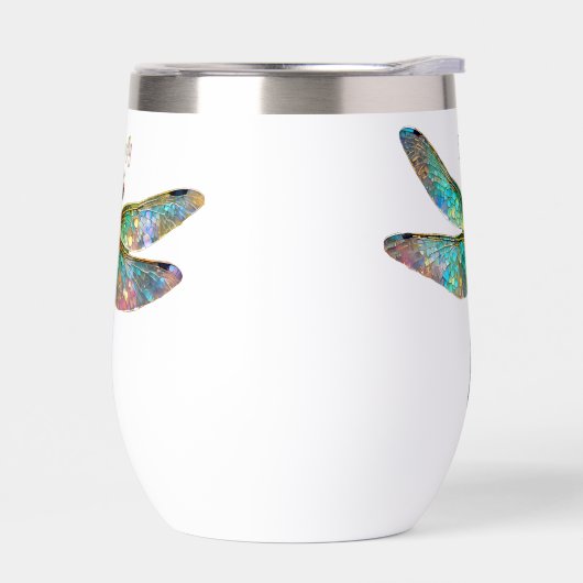 Stained Glass Colorful Dragonfly (左面)