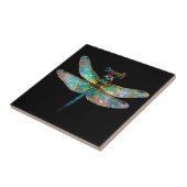 Stained Glass Colorful Dragonfly タイル (側面)