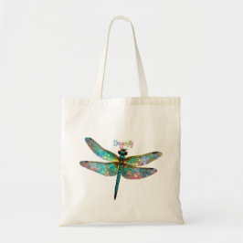 Stained Glass Colorful Dragonfly トートバッグ