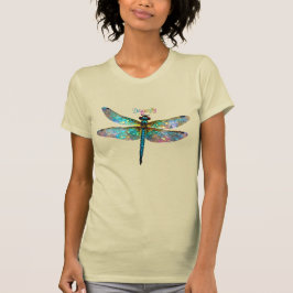 Stained Glass Colorful Dragonfly Tシャツ