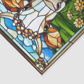 Stained Glass Cow with Floral Crown EK9L Decoupage 薄葉紙 (詳細)