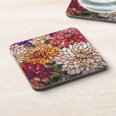 Stained Glass Dahlia Art コースター (左側)
