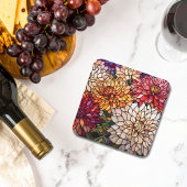 Stained Glass Dahlia Art コースター