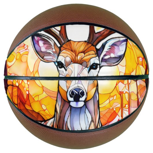 Stained Glass Deer バスケットボール (正面)