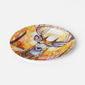 Stained Glass Deer ペーパープレート (アングル)