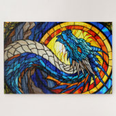 Stained Glass Dragon Jigsaw Puzzle ジグソーパズル (横)