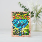 Stained Glass Elephant Postcards シーズンポストカード (スタンド正面)