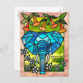 Stained Glass Elephant Postcards シーズンポストカード (正面/裏面)