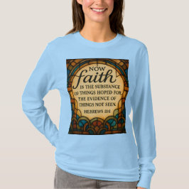 Stained Glass Faith Quote T-Shirt Tシャツ